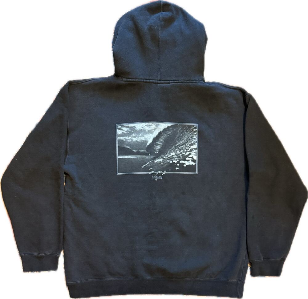 Vintage Aaron Chang Surf Photography Wave Graphic Hoodie Black Men's Size L